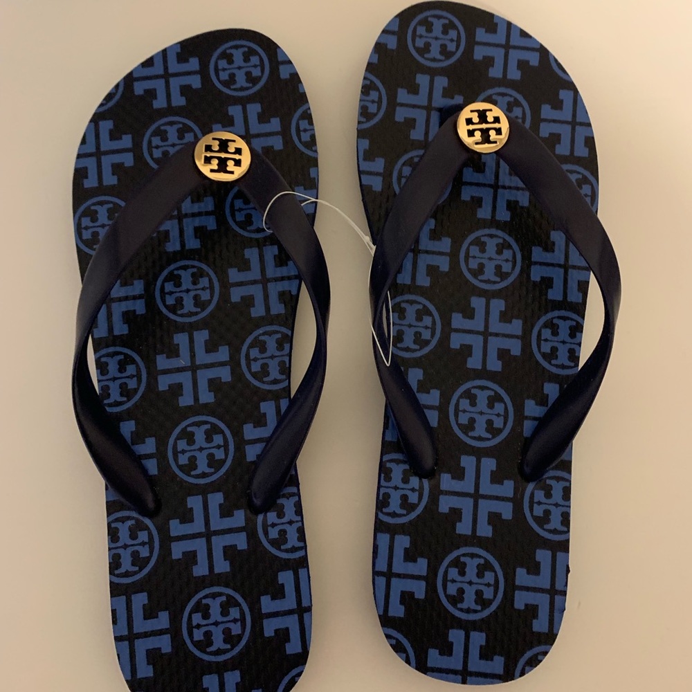 Thin printed Tory Burch Flip Flops